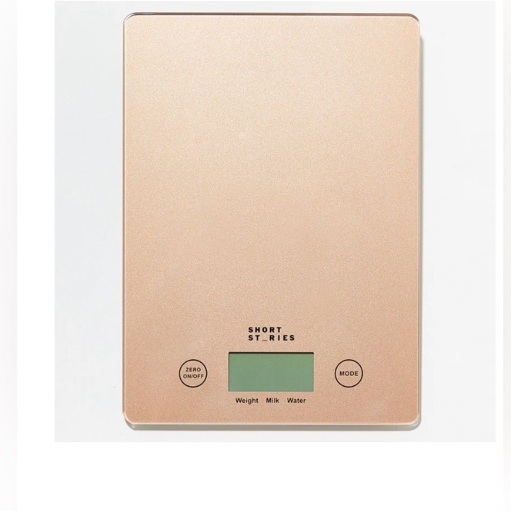 New Short St_ries Kitchen Food weight postal Scale NEW metal glass gold